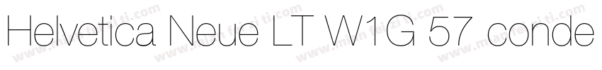 Helvetica Neue LT W1G 57 condensed字体转换